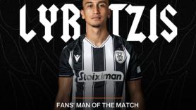 Fans’ Man of the Match ο Λύρατζης
