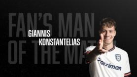 Fans’ Man of the Match ο Κωνσταντέλιας