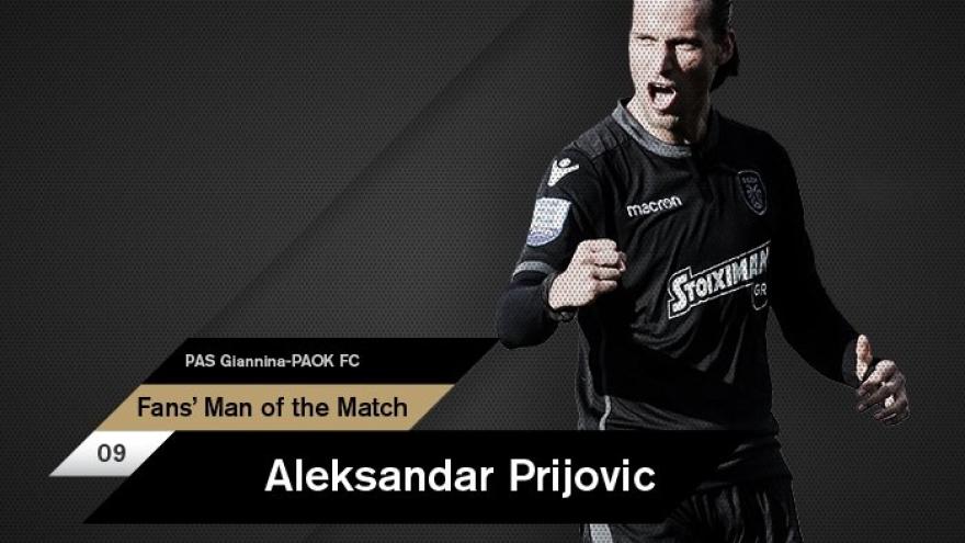 Fans’ Man of the Match ο Πρίγιοβιτς