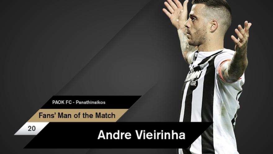 Fans’ Man of the Match ο Βιεϊρίνια