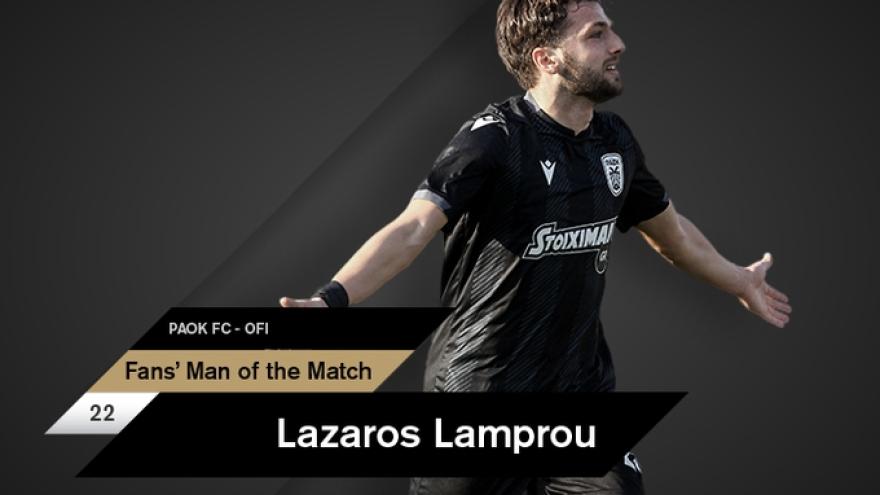Fans’ Man of the Match ο Λάμπρου