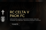Τα εισιτήρια του Θέλτα - ΠΑΟΚ