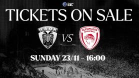 Τα εισιτήρια για τον αγώνα ΠΑΟΚ – Ολυμπιακός