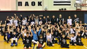 Παπαθεοδώρου, Χαραλαμπόπουλος, Γιανναράς στο shooting camp του ΠΑΟΚ