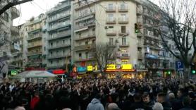 Videos από το συλλαλητήριο των φίλων του ΠΑΟΚ στη Θεσσαλονίκη