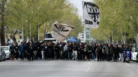 Η πορεία των οπαδών του ΠΑΟΚ σε εικόνες (pics)