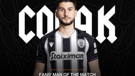 Fans’ Man of the Match ο Τσόλακ