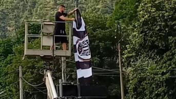 H σημαία του ΠΑΟΚ στην Κρέσνα και πάλι στη θέση της! (pic)