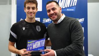 Βράβευση Γιάννη Κωνσταντέλια-Stoiximan Player of the Month Οκτωβρίου και Stoiximan Best Goal 10ης αγωνιστικής