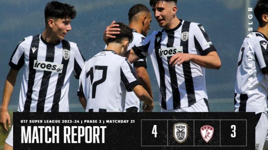 4-3 την ΑΕΛ η Κ17