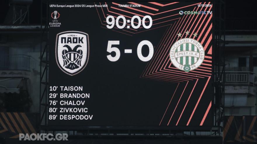 Μετά την 6άρα της Ρεάλ, η Φερεντσβάρος υπέστη από τον ΠΑΟΚ τη δεύτερη πιο βαριά ήττα στην ιστορία της!
