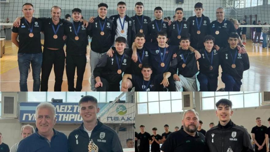 «Χάλκινη» η Κ21 βόλεϊ αγοριών του ΠΑΟΚ- Ξεχώρισαν οι Μπόνιας και Τέλειος!