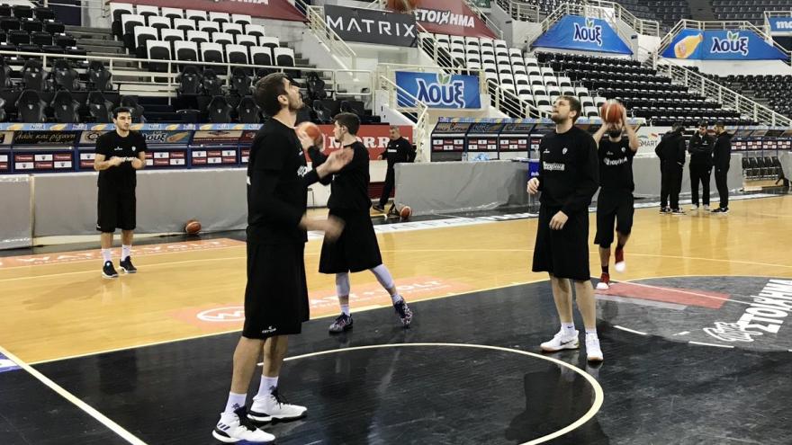 Πρωινή προπόνηση στην PAOK Sports Arena