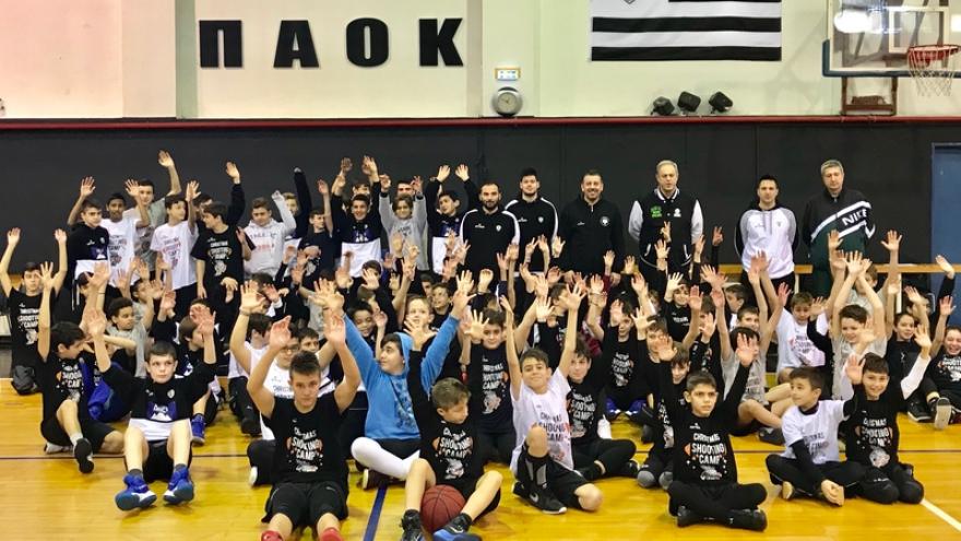 Παπαθεοδώρου, Χαραλαμπόπουλος, Γιανναράς στο shooting camp του ΠΑΟΚ