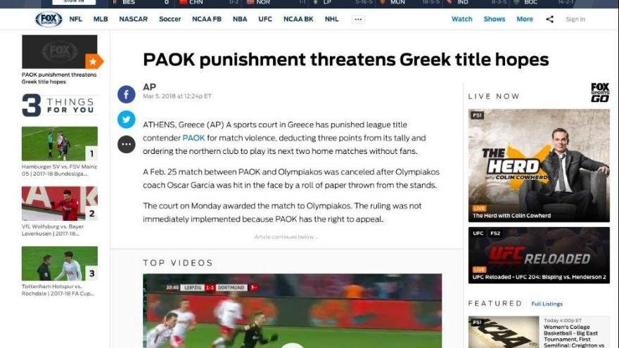 Μέχρι και στο... FOX Sports!
