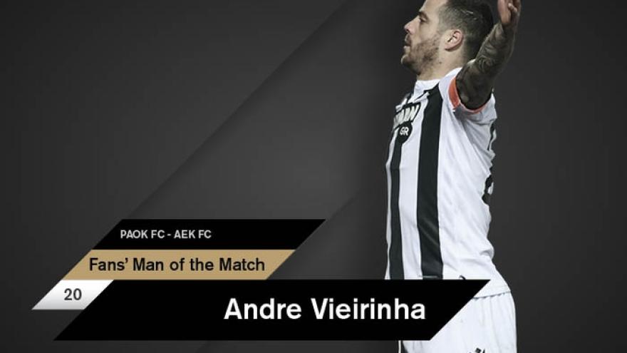 Fans’ Man of the Match ο Βιεϊρίνια