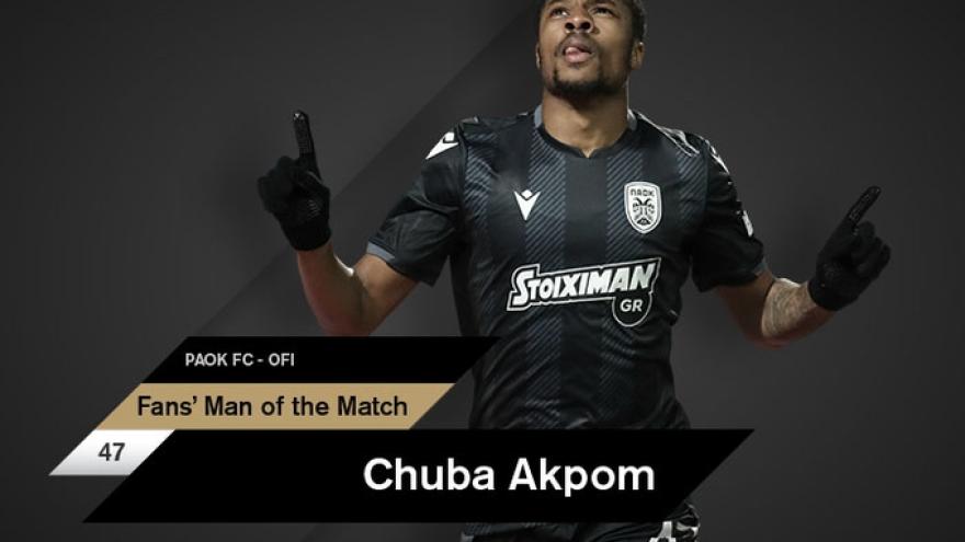 Fans’ Man of the Match ο Άκπομ