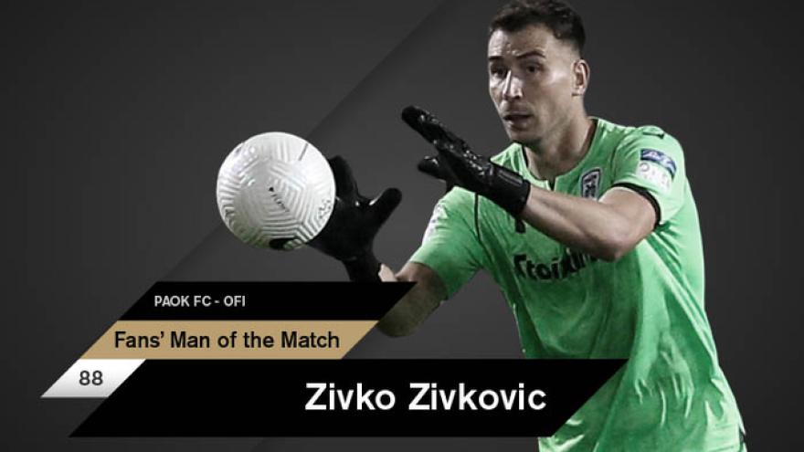 Fans’ Man of the Match ο Ζίβκοβιτς