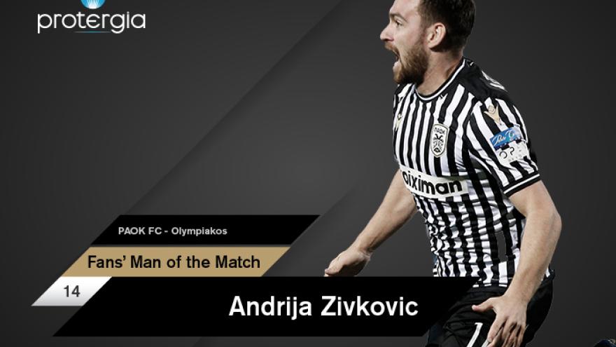 Protergia Fans’ Man of the Match ο Α.Ζίβκοβιτς