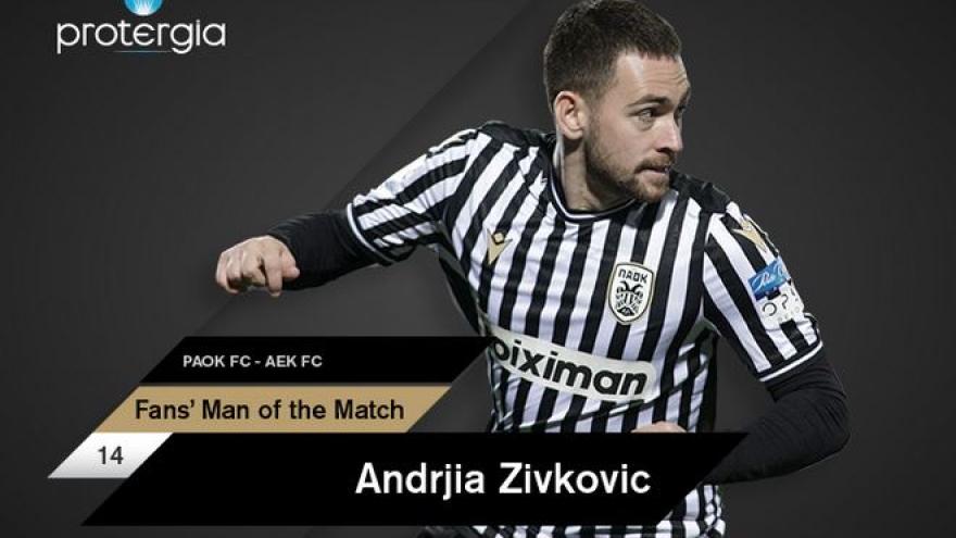 Fans’ Man of the Match ο Α.Ζίβκοβιτς