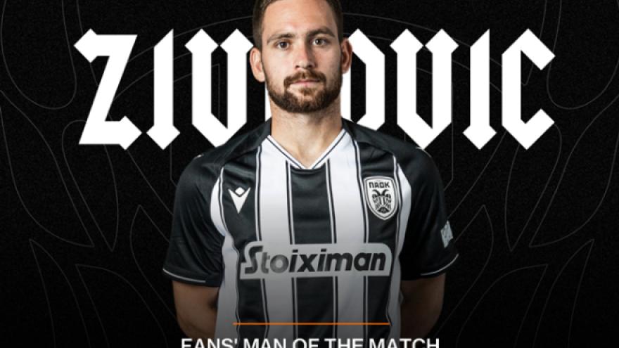 Fans’ Man of the Match ο Α.Ζίβκοβιτς