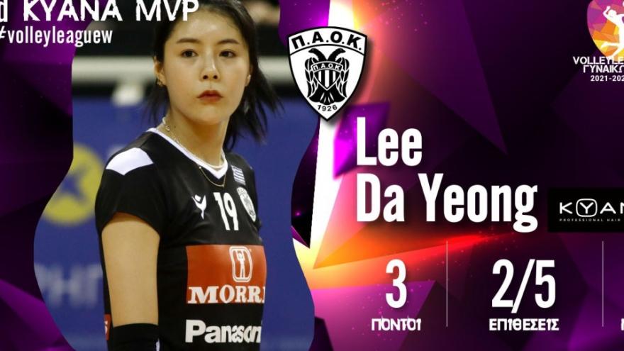 MVP της 3ης αγωνιστικής η Λι Ντα Γιονγκ