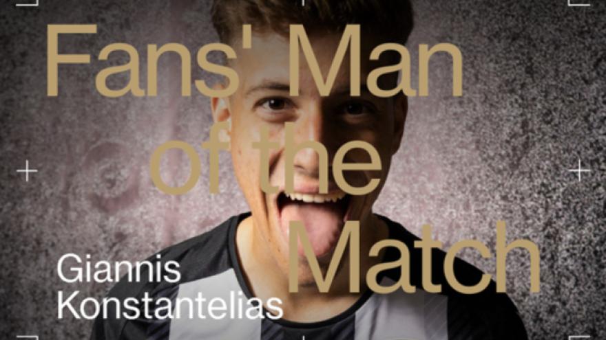 Fans’ Man of the Match o Κωνσταντέλιας