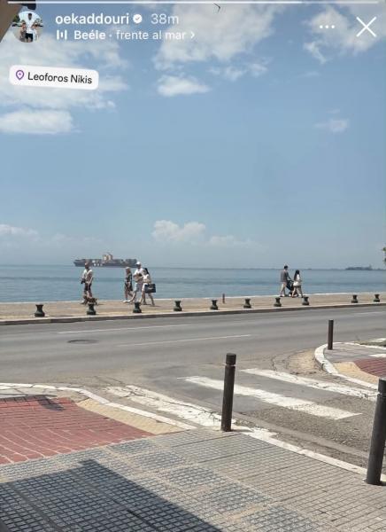 Ανάρτηση του Ελ Καντουρί στο Instagram με φωτογραφία από το κέντρο της Θεσσαλονίκης
